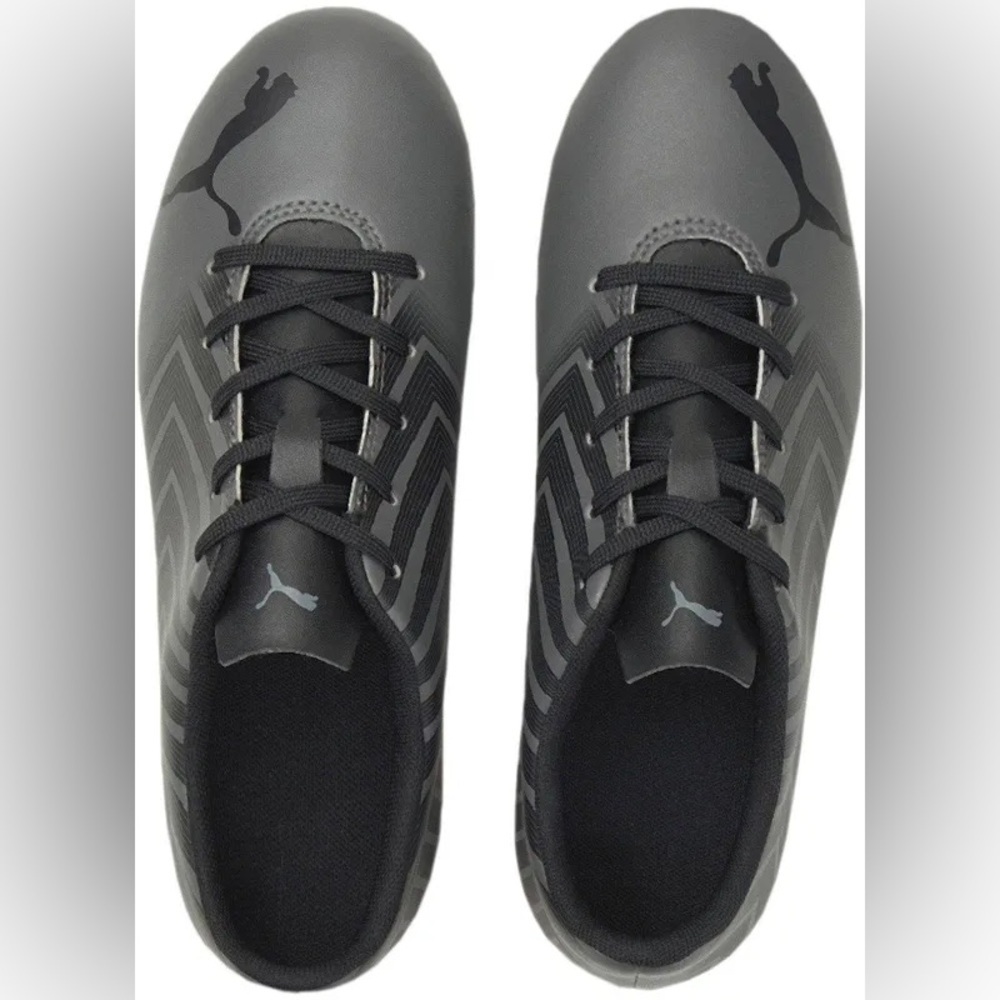Puma Black Gray & Black Soccer Shoes